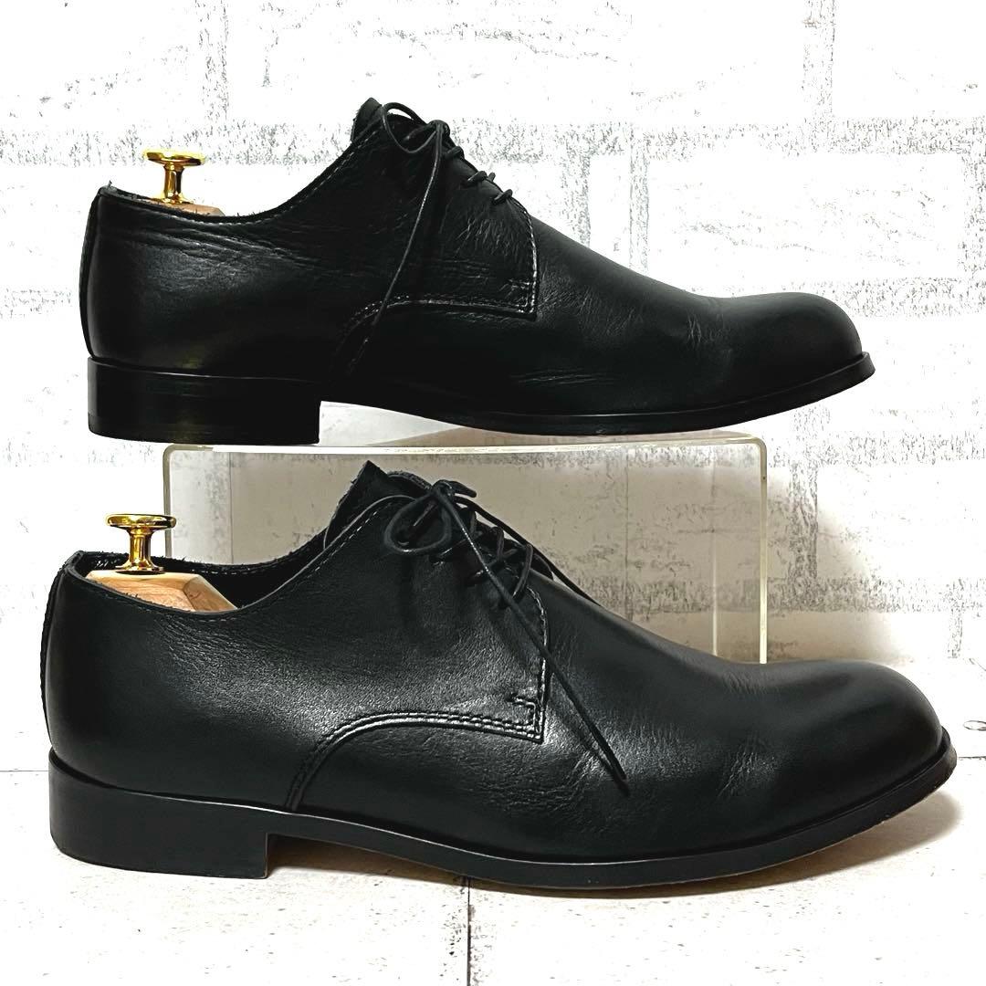【パドローネ】ダービーシューズ プレーントゥ レザー♡ブラック 41