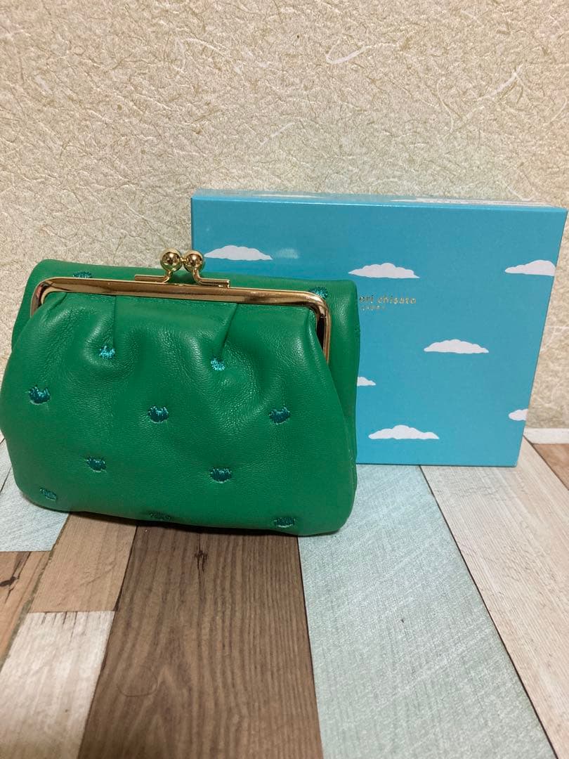 早い者勝ち／ツモリチサト／プチねこがま口財布／緑