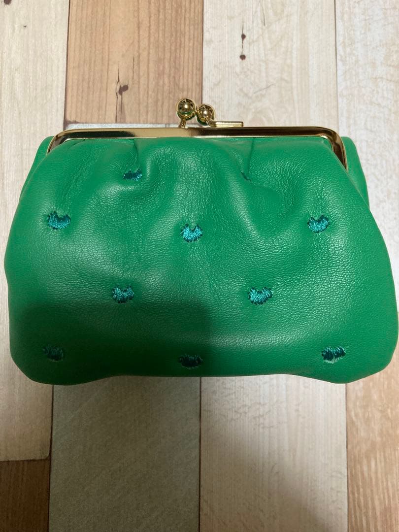 早い者勝ち／ツモリチサト／プチねこがま口財布／緑