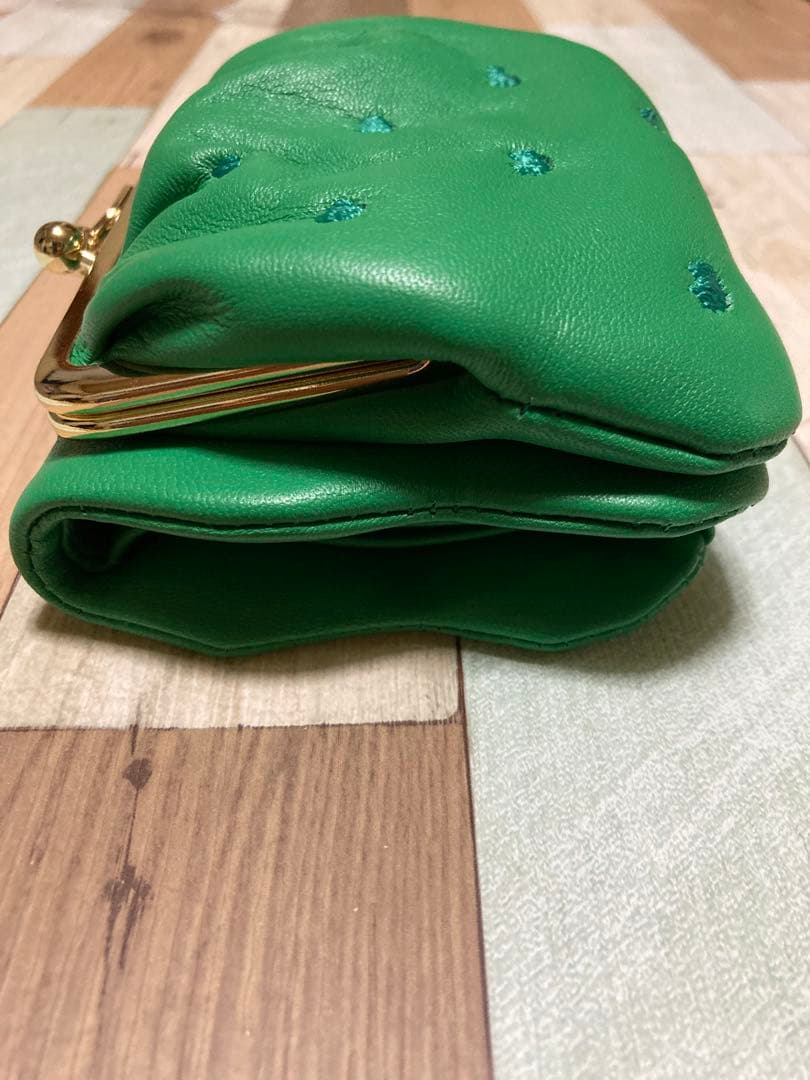 早い者勝ち／ツモリチサト／プチねこがま口財布／緑