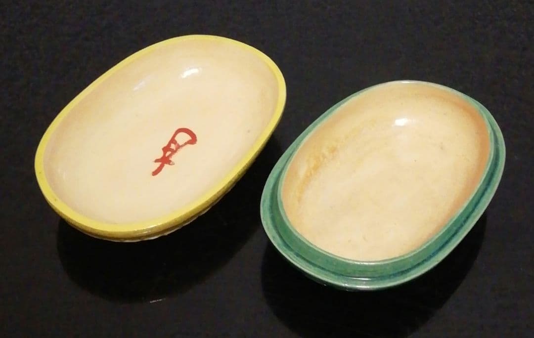 淡々斎書付　久世久宝作　交趾焼　小判　龍　香合　共箱　共布　茶道具