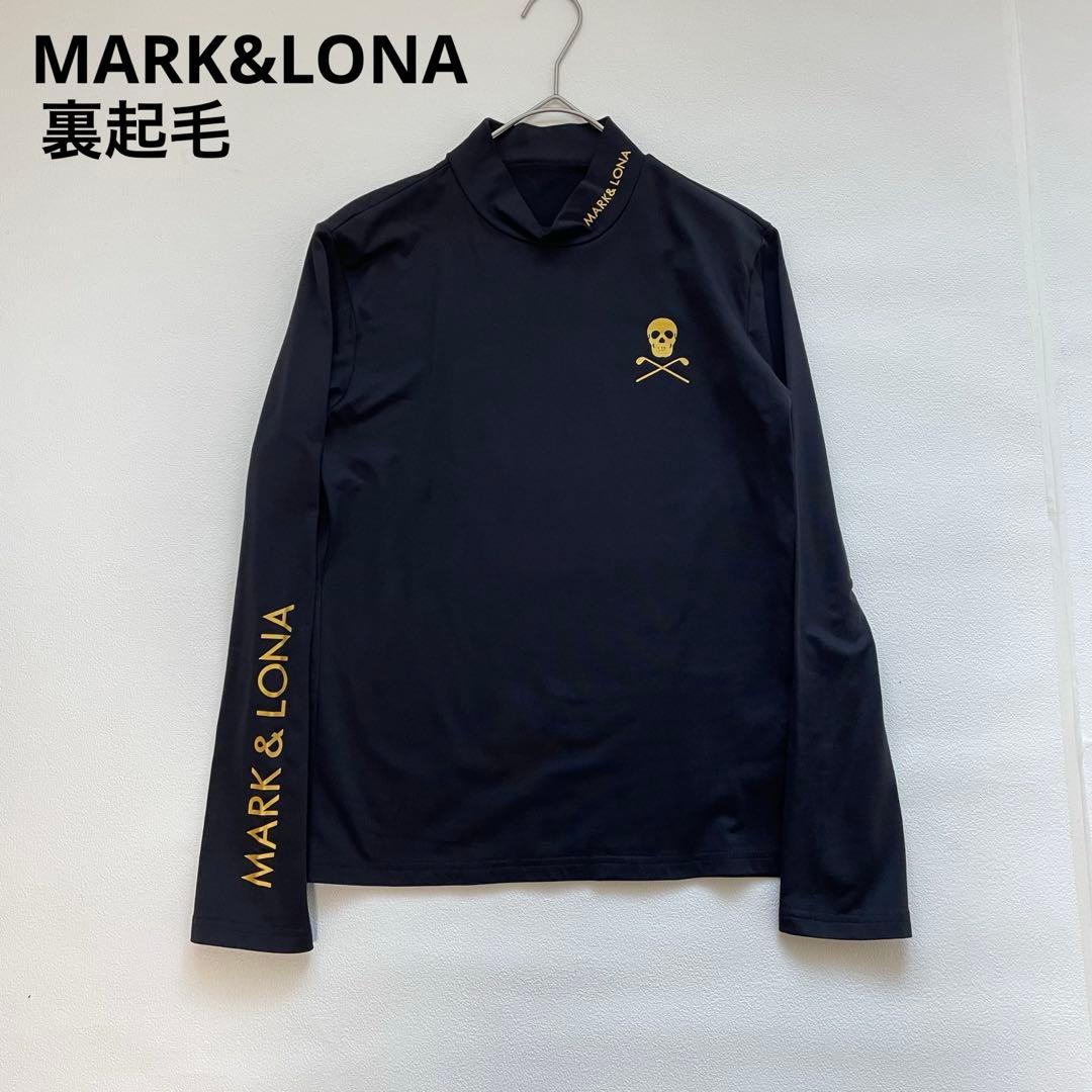 マークアンドロナ 裏起毛 モックネック ハイネック ロゴ ゴールド 冬Tシャツ