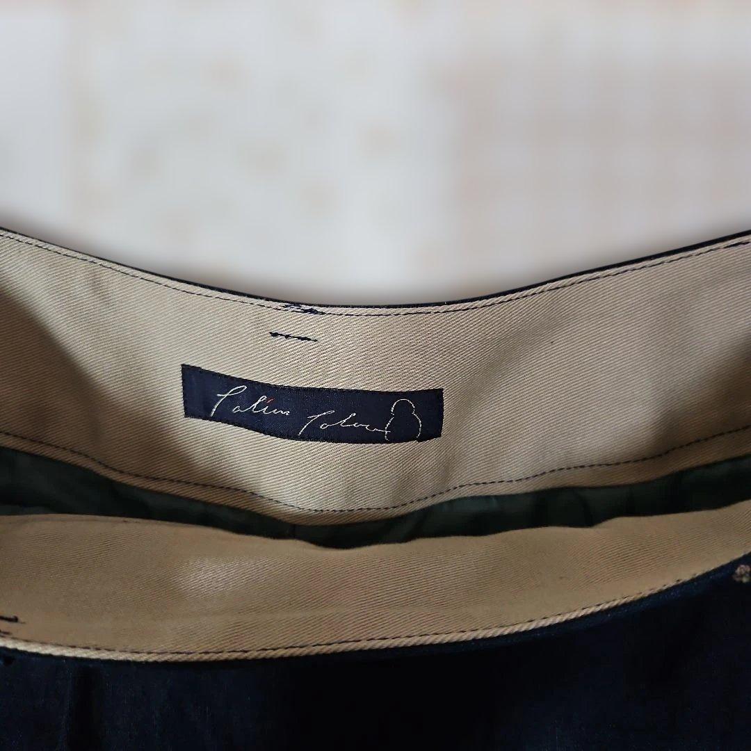 新年値下げ【美品】パラスパレス　刺繍入りガウチョパンツ ネイビー