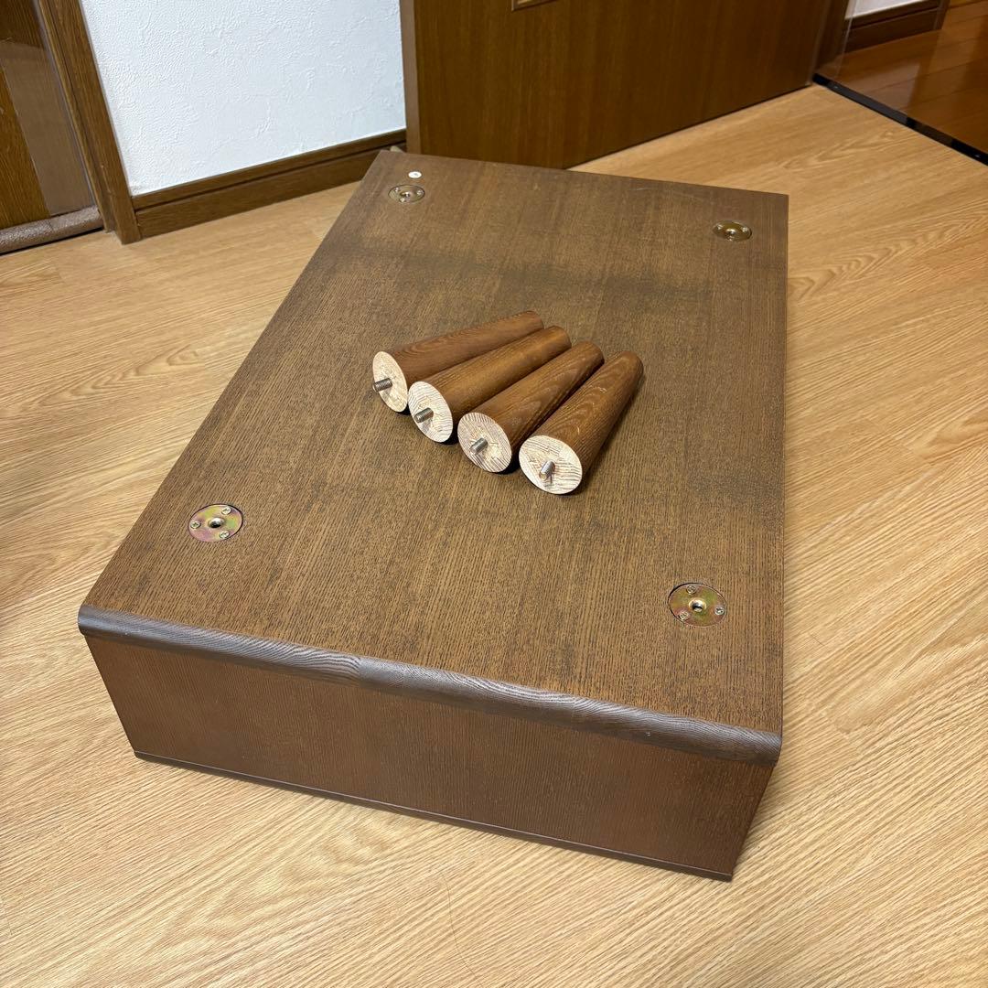 木製ブラウン ローテーブル/TVスタンド