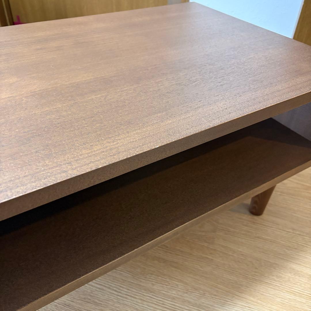 木製ブラウン ローテーブル/TVスタンド