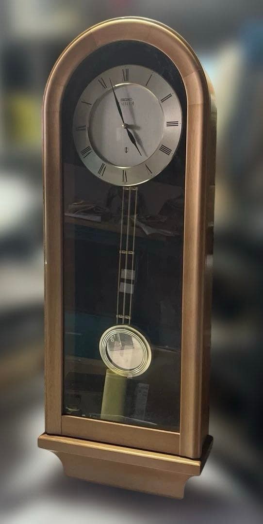 綺麗なSEIKO セイコー　特大　アンティーク振り子掛け時計　エンブレム　高級