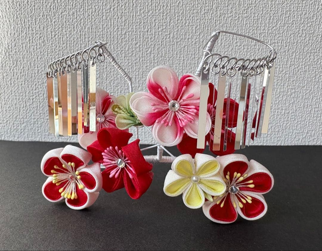 七五三　日本髪　髪飾りセット かのこ