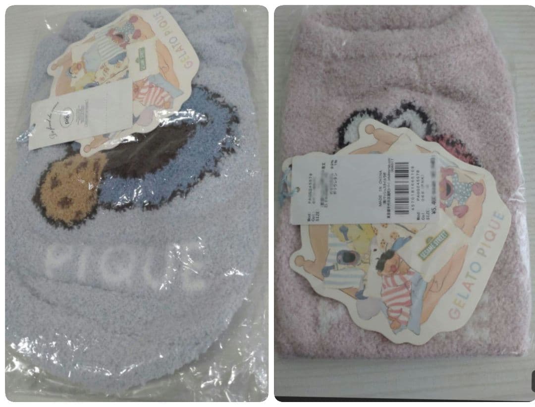 tomocoジェラピケプルオーバークッキーモンスター×エルモSサイズ各1点