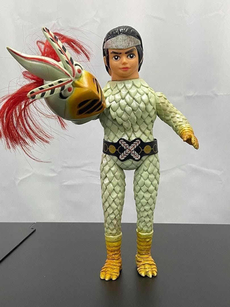 バンダイ★変身忍者嵐★面取り★面取れ★ソフビ★フィギュア★昭和レトロ　おもちゃ