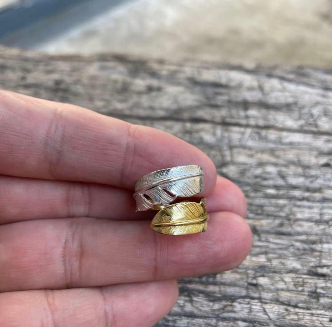 ダブル フェザー コンビ リング 指輪 アクセサリー ハンドメイド ノーブランド