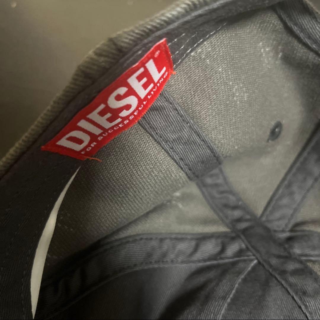 DIESEL グレー プリントキャップ