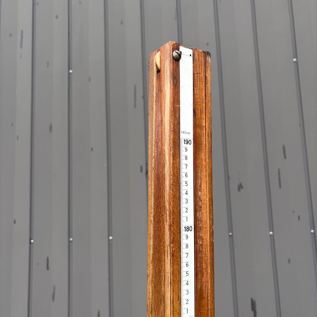 昭和レトロ 木製 身長計 アンティーク 計測器 什器 古道具 ビンテージ