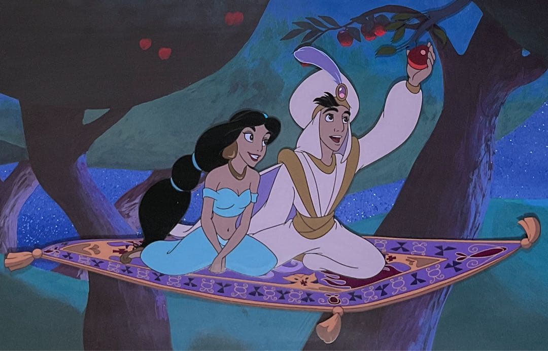 【ディズニー限定セル画】アラジン＆ジャスミン Magic Carpet Ride