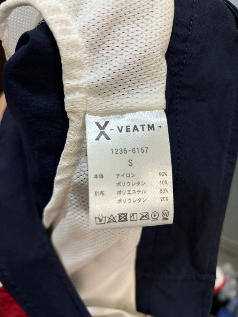 VEATM サーフパンツ　Sサイズ ホワイト/レッド/ネイビー
