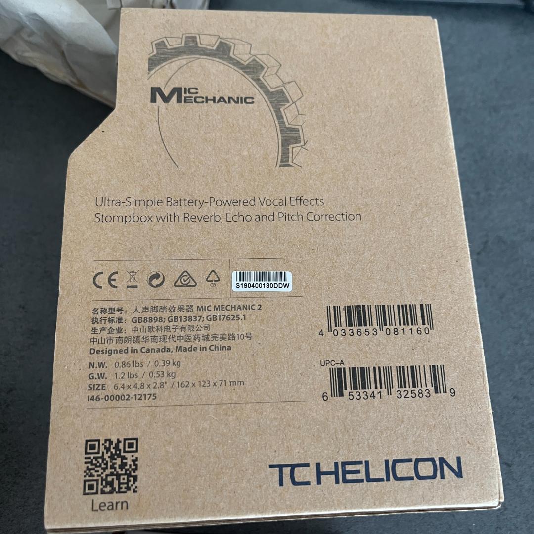 DTM・DAW TC HELICON MIC MECHANIC 2