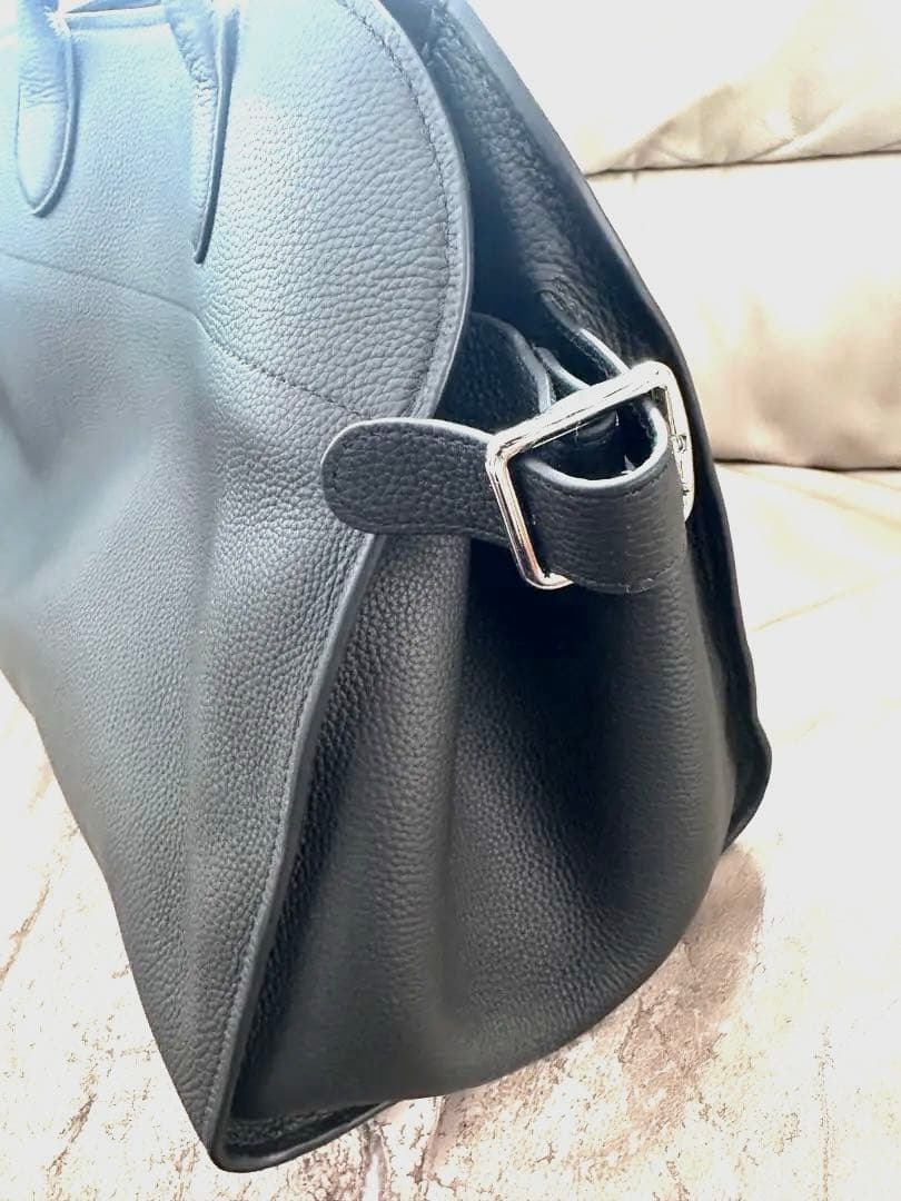 JISTORY 黒 本革　ハンドバッグ