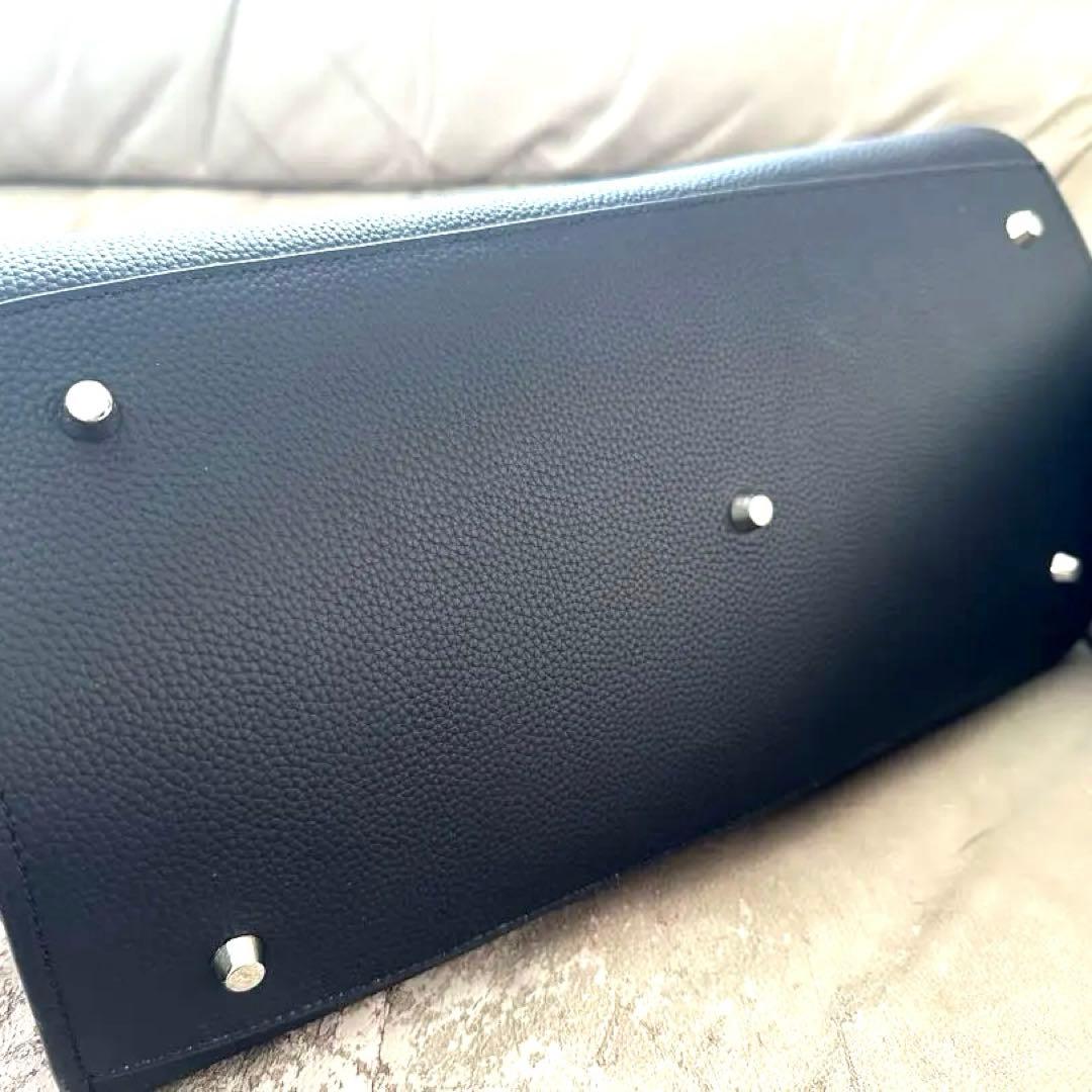 JISTORY 黒 本革　ハンドバッグ