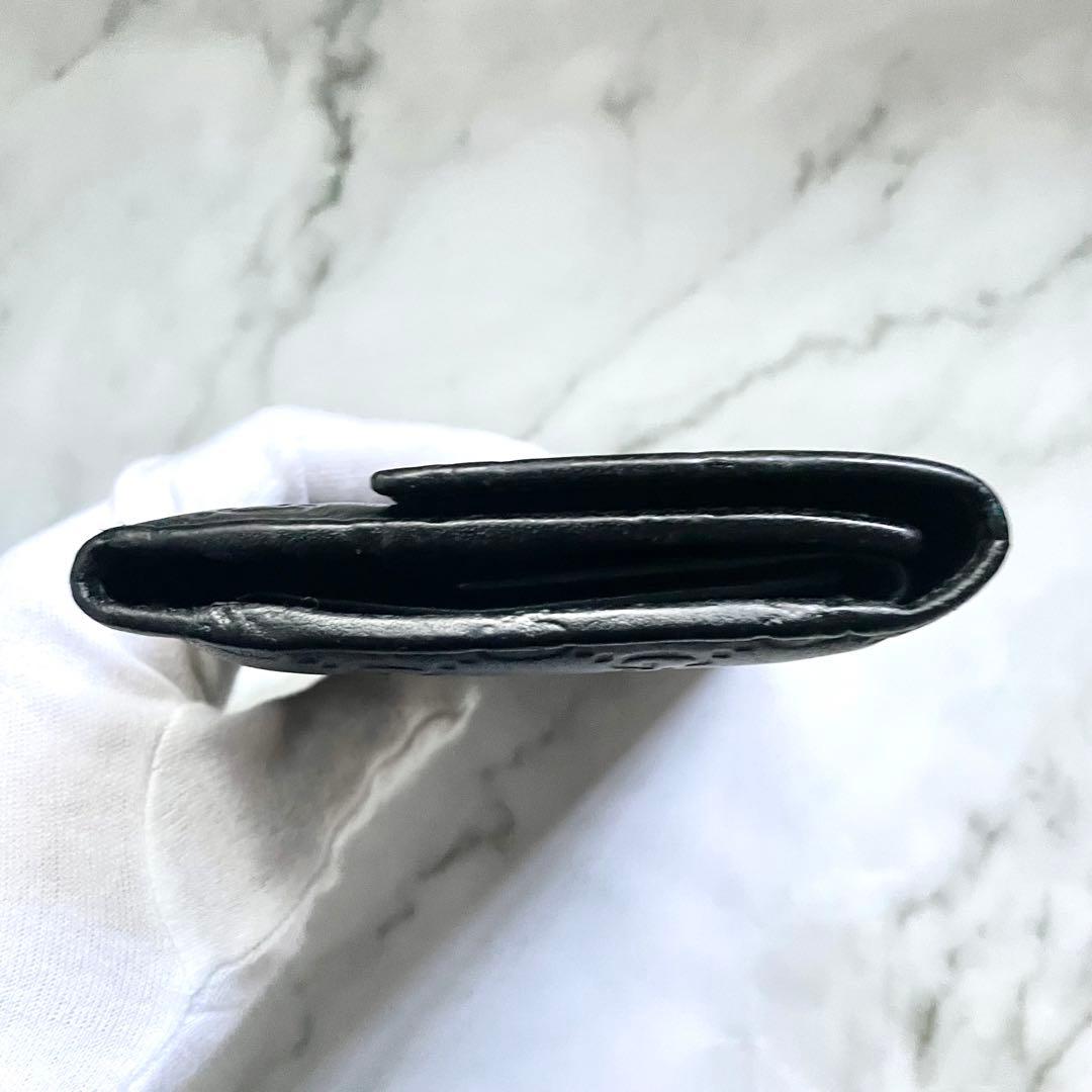 GUCCI グッチ フラップ 長財布　シマレザー　3つ折り財布　0117-②