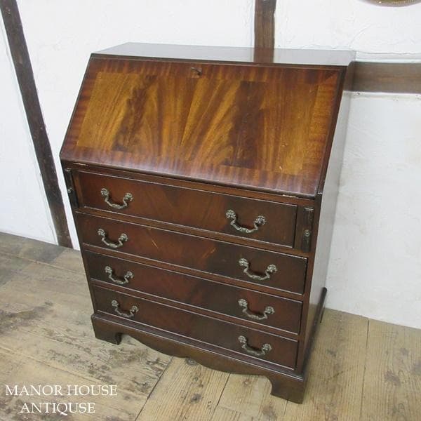 イギリス アンティーク 家具 ライティングビューロー デスク 机 6469d