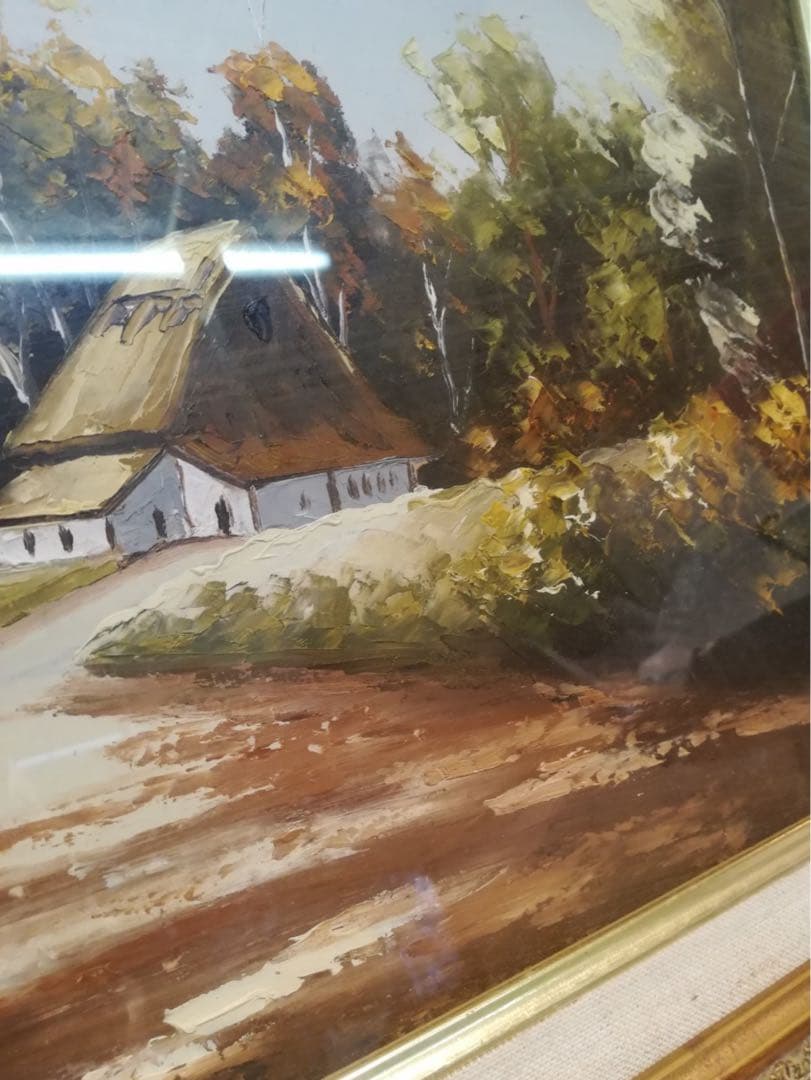 絵画　油絵　木製額縁　美術系