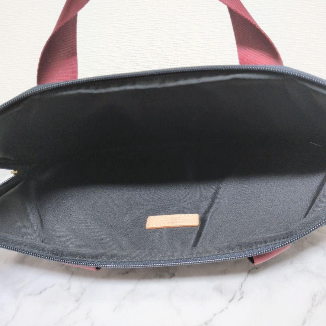 【極美品】russet ラシット ナイロン PCケース　ネイビー×ボルドー A4