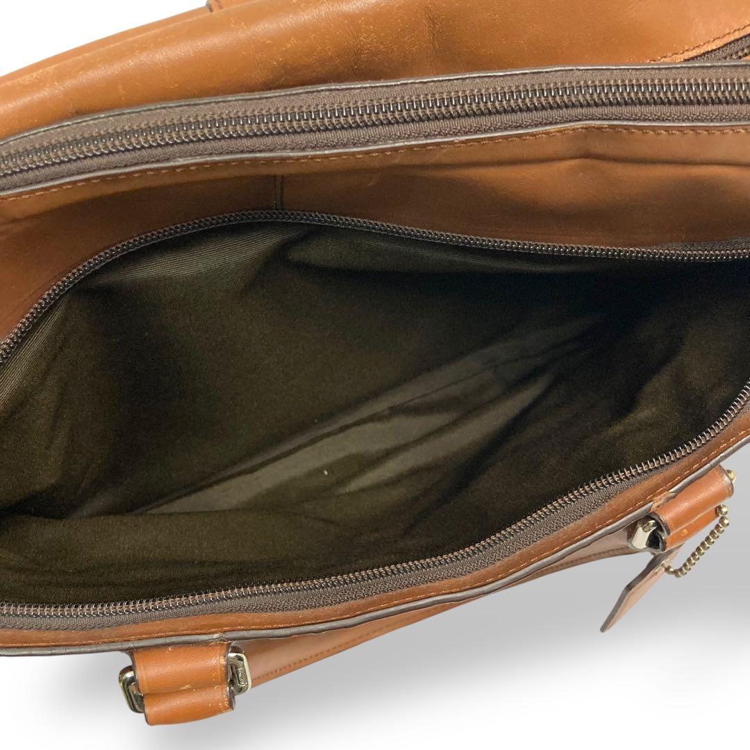 Coach コーチ　ビジネスバッグ　レザー　ブラウン シグネチャー　F70550