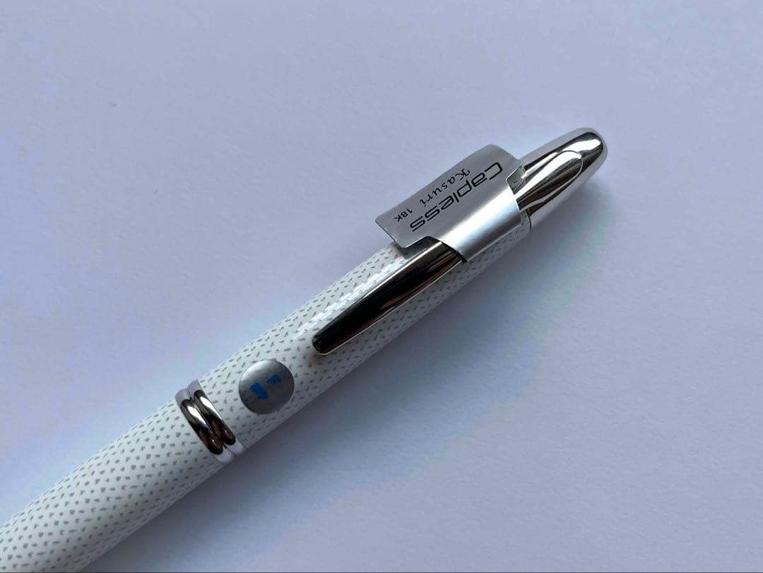 Pilot キャップレス 絣 ホワイト F 限定