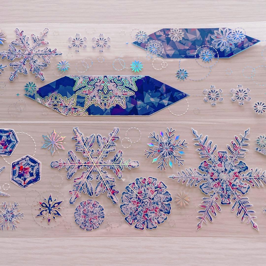 【No.0031】海外マステ　切り売り　镭射銀　雪　紫