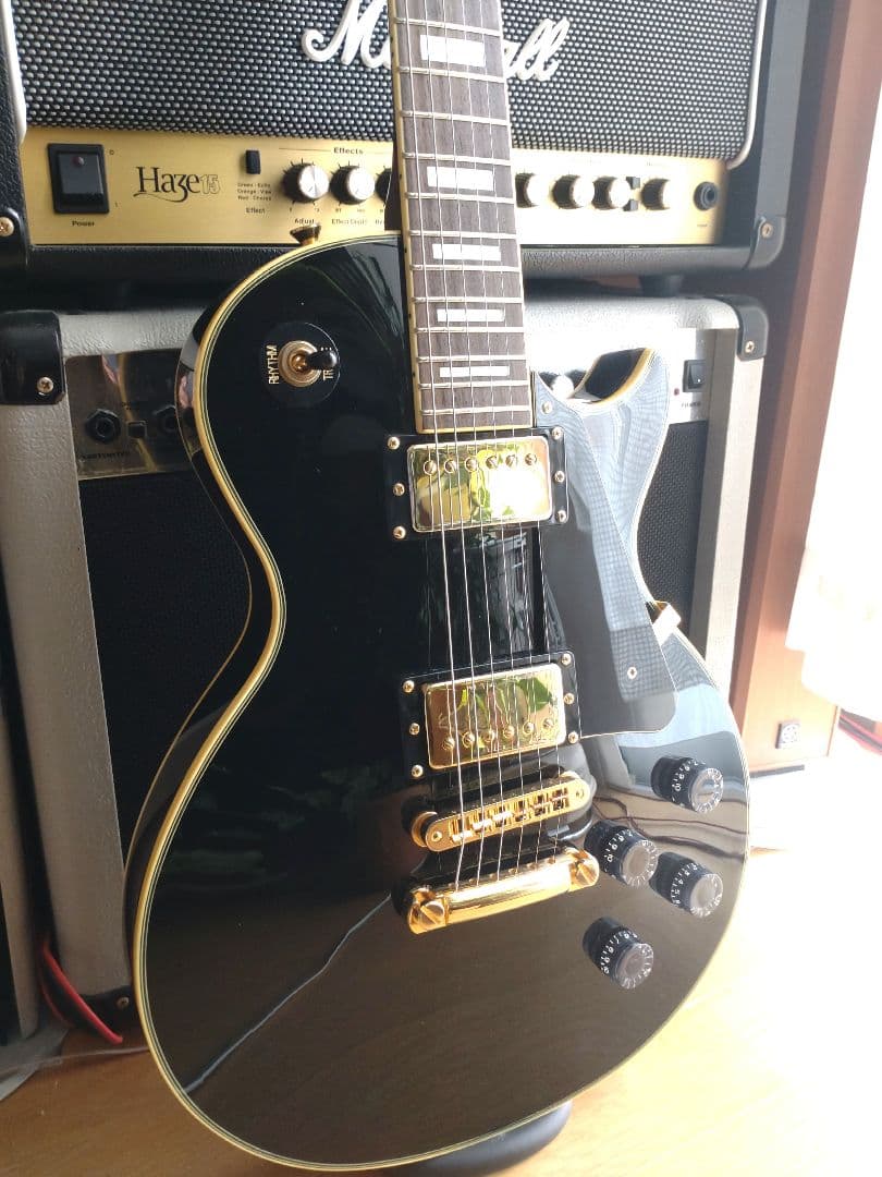 Legend ブラック エレキギター レスポールカスタムタイプ