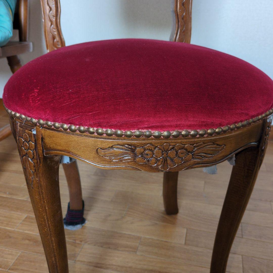 ★バリ本物 当時物★昭和レトロなアンティーク調 猫脚 ロココ調 チェア