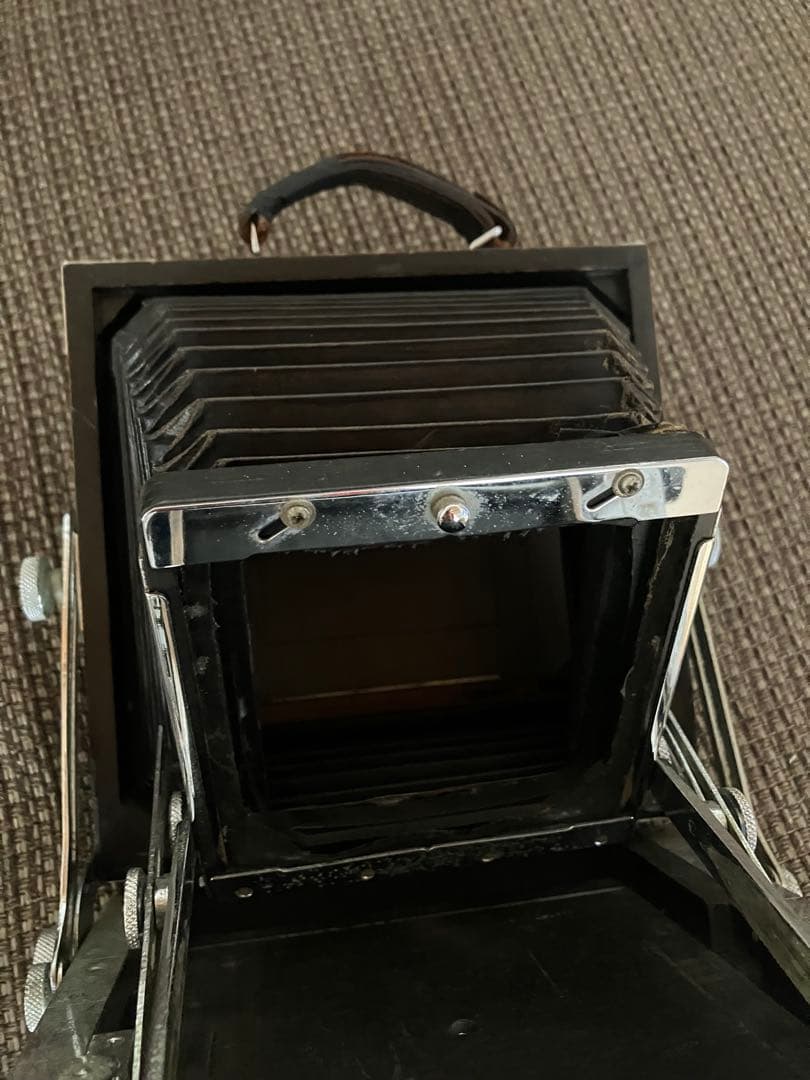 ジャンク扱　木製カメラ　蛇腹　レトロ