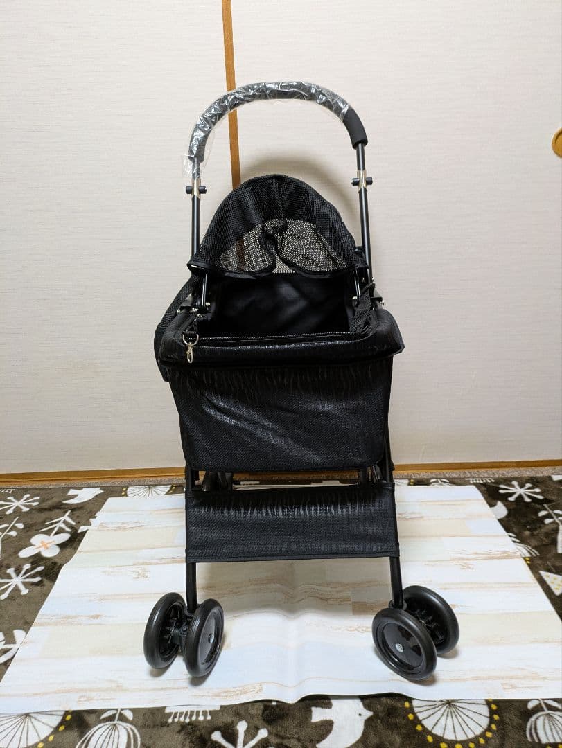 ブラック メッシュ ペットカート
