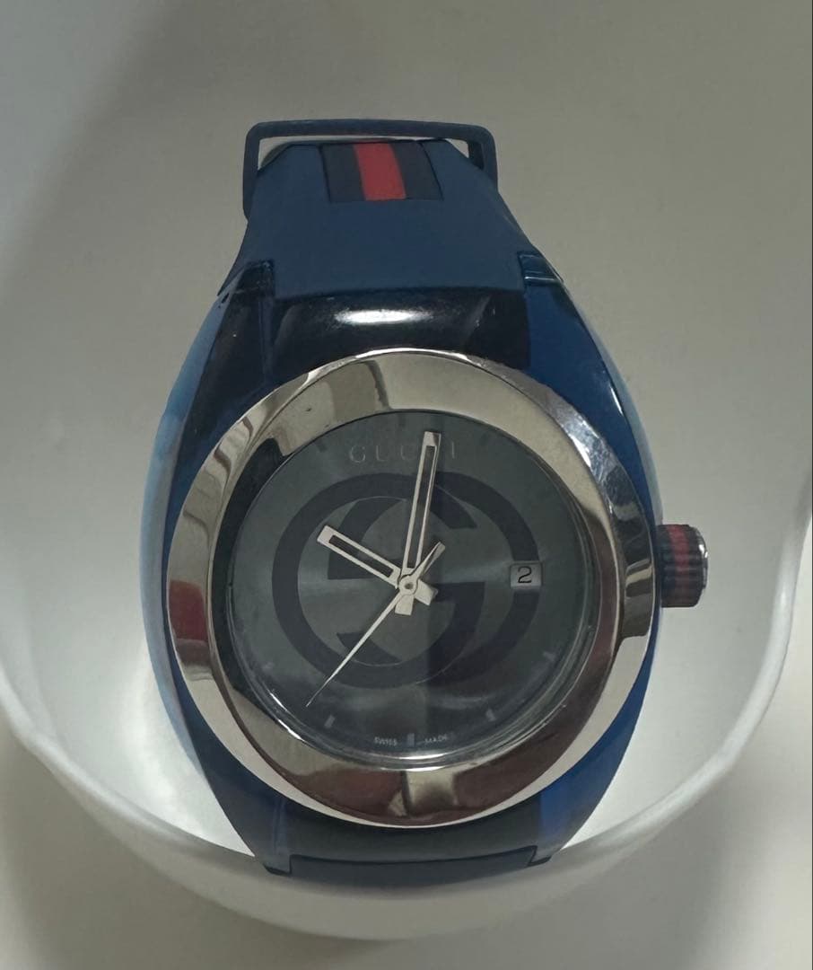 GUCCI SYNC YA137104A 腕時計 ネイビー