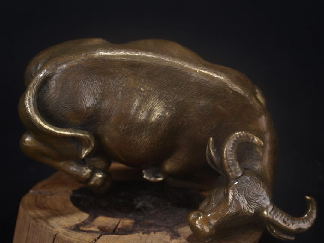 中国清時代銅製金龍魚の置物　激安骨董品　風水財運UP AK908A3-4