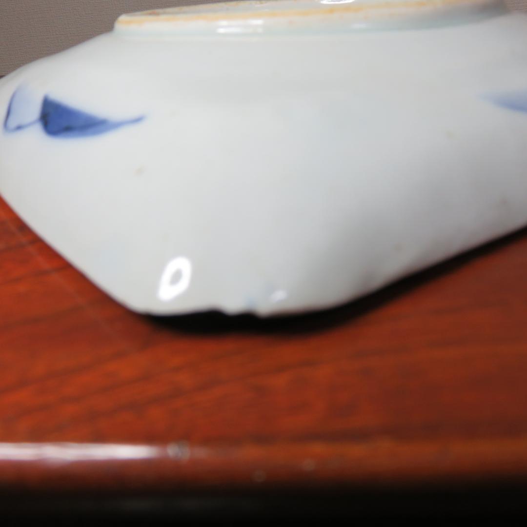 角皿 5枚 山 森 木 鳥 珍品 図柄エラー 箱入り