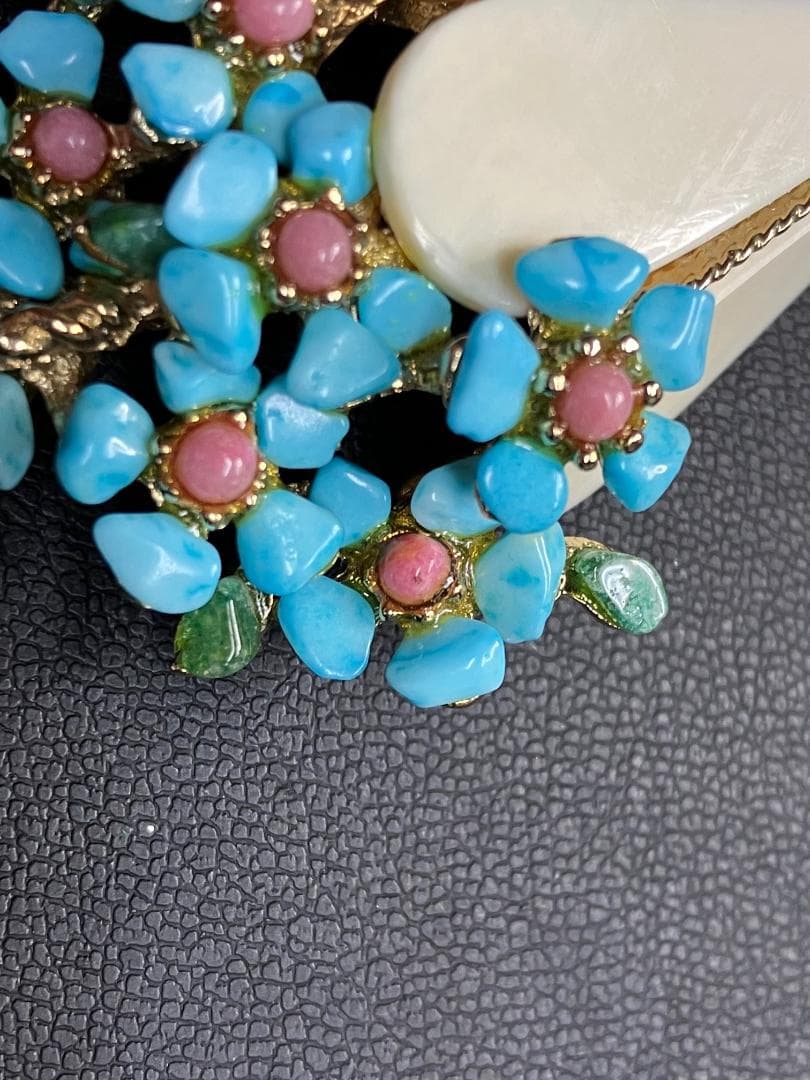 ヴィンテージ　スワボダ　Swoboda　ブローチ　傘　アンブレラ　フラワー