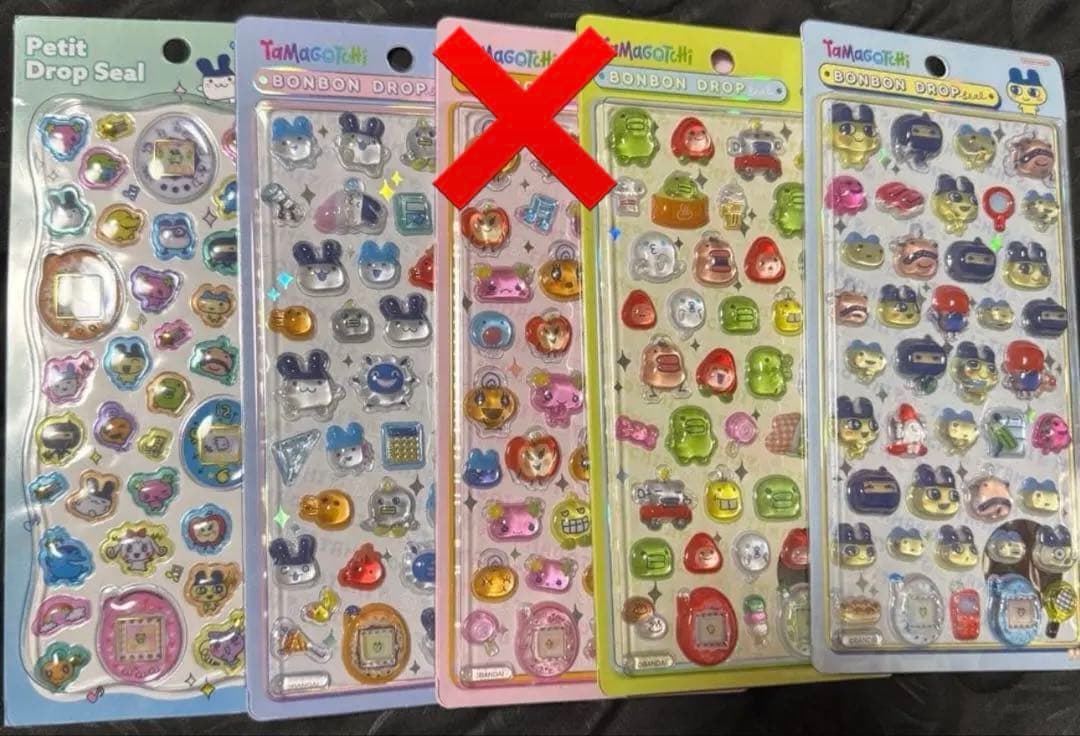 たまごっち　ボンボンドロップシール　 5つセット