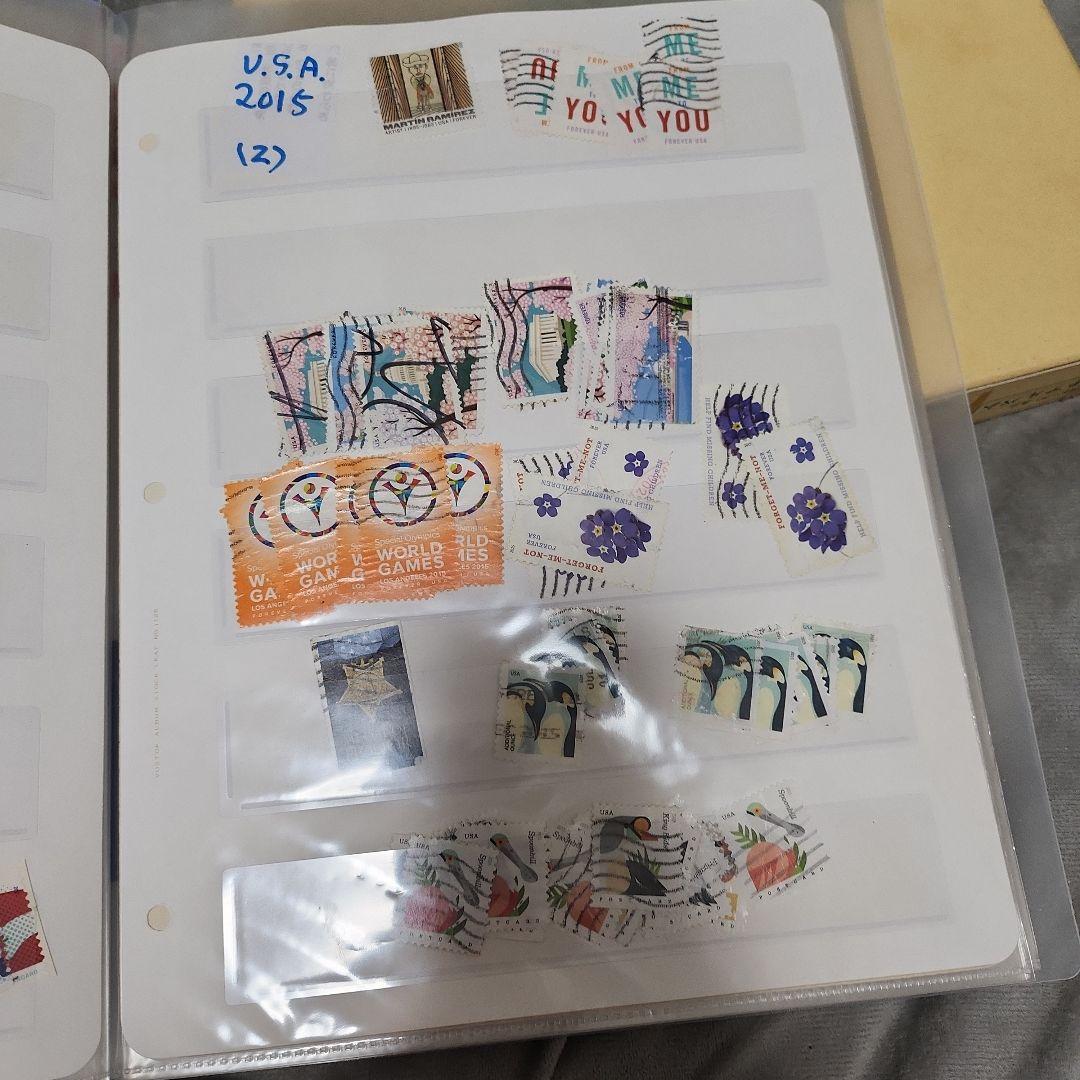 ポンジさん、アメリカ　使用済み切手8冊と二冊追加