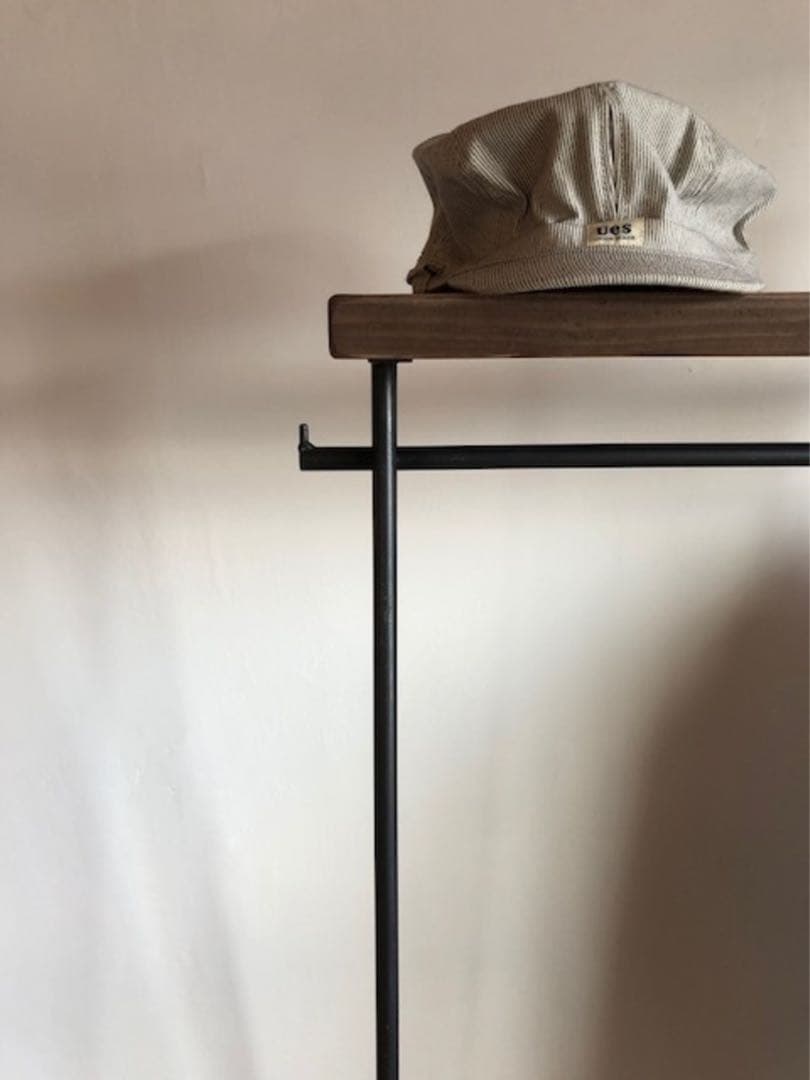 貴重　数量限定　2段　大きなハンガーラック　古材　収納棚　ディスプレイラック