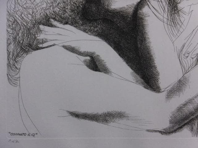 エミリオ・グレコ　直筆サイン『COMMIATO No12』エッチング 0801Q