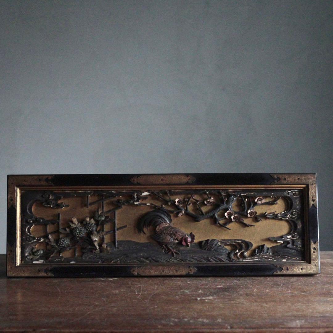 細密工芸 木彫 袋戸？ 芝山蒔絵 古美術 古道具 アンティーク