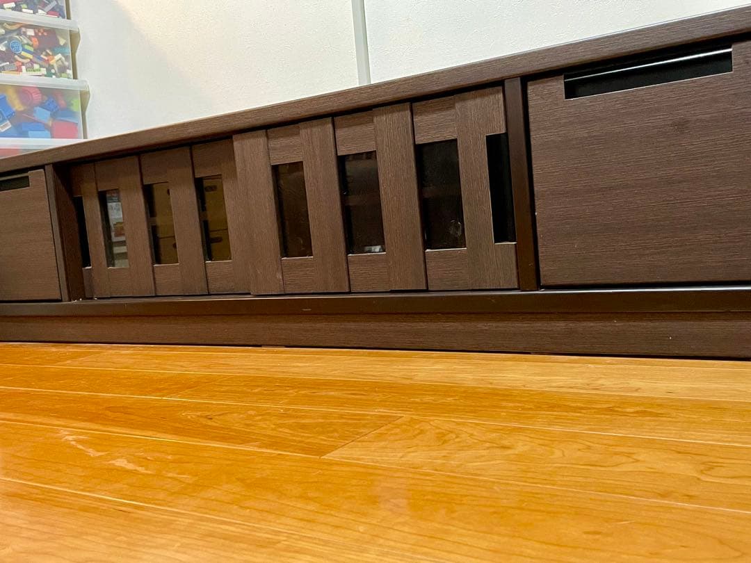 と*ん様 木製テレビボード ダークブラウン