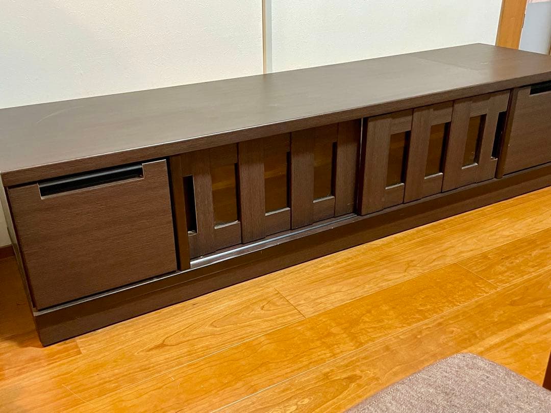 と*ん様 木製テレビボード ダークブラウン