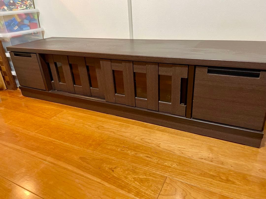 と*ん様 木製テレビボード ダークブラウン