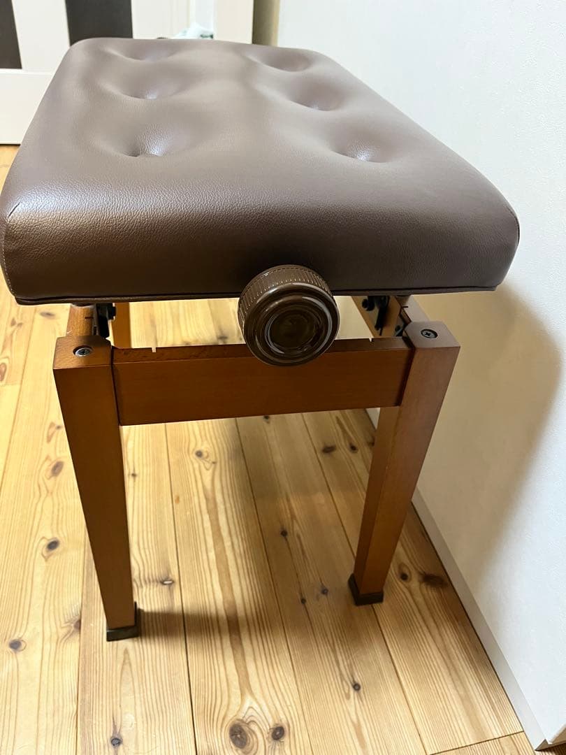 【美品】KAWAI ピアノ椅子 ウォルナット　高さ調整可能