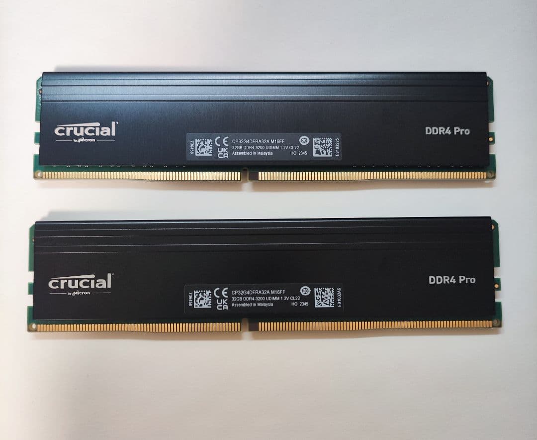 【動作確認済】Crucial DDR4 PRO メモリー64GB(32GBx2)