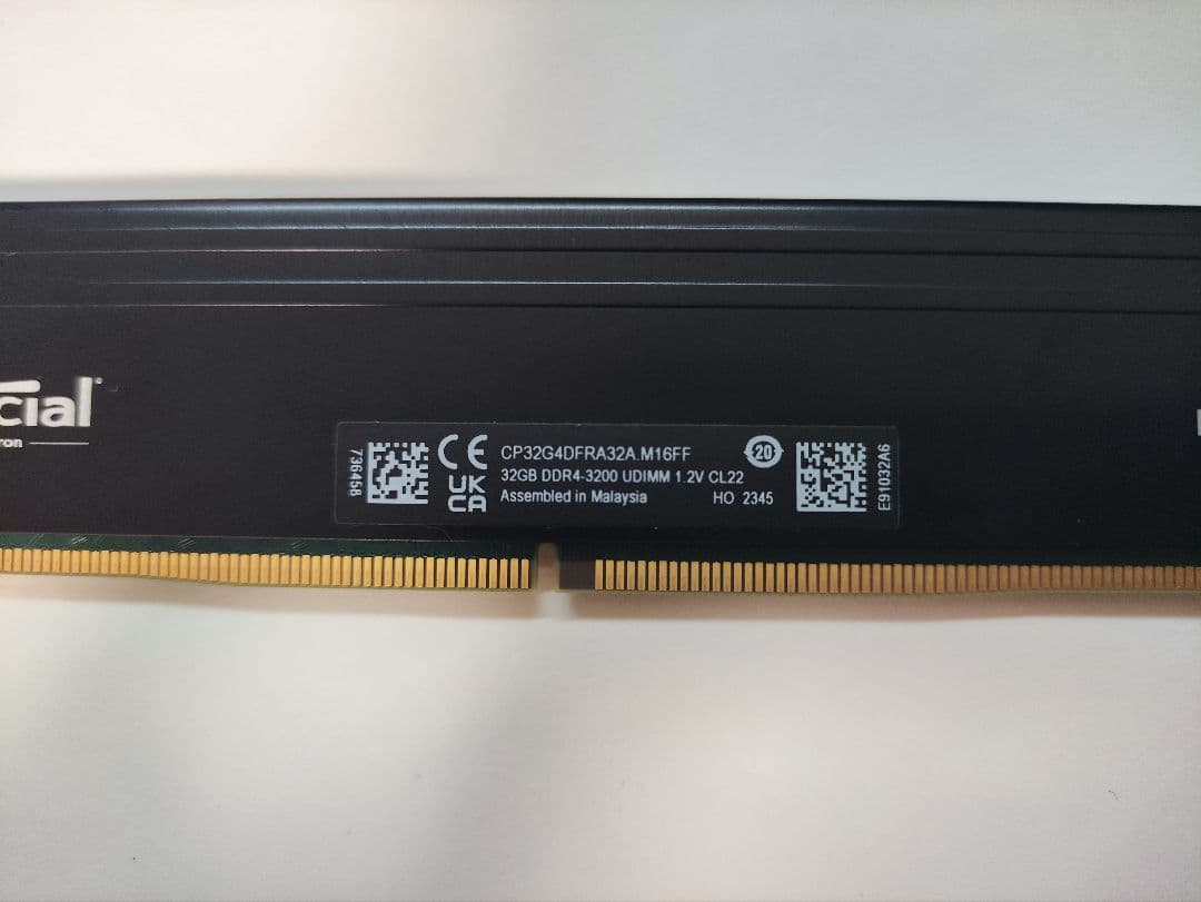 【動作確認済】Crucial DDR4 PRO メモリー64GB(32GBx2)