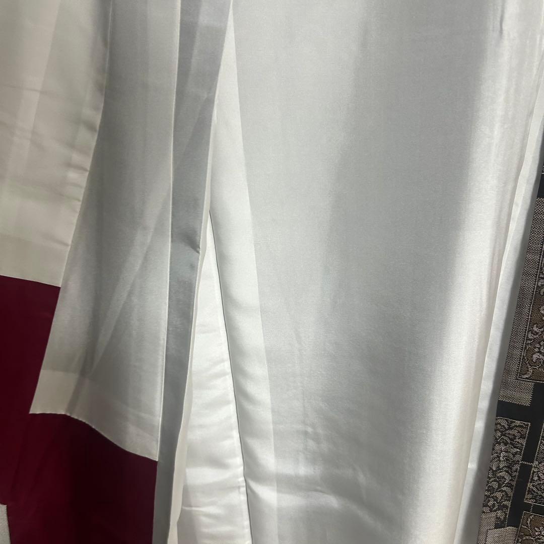 未使用品　細かな絣り！　モダン　花更紗柄　本場泥大島紬　９マルキ　着物　５１８