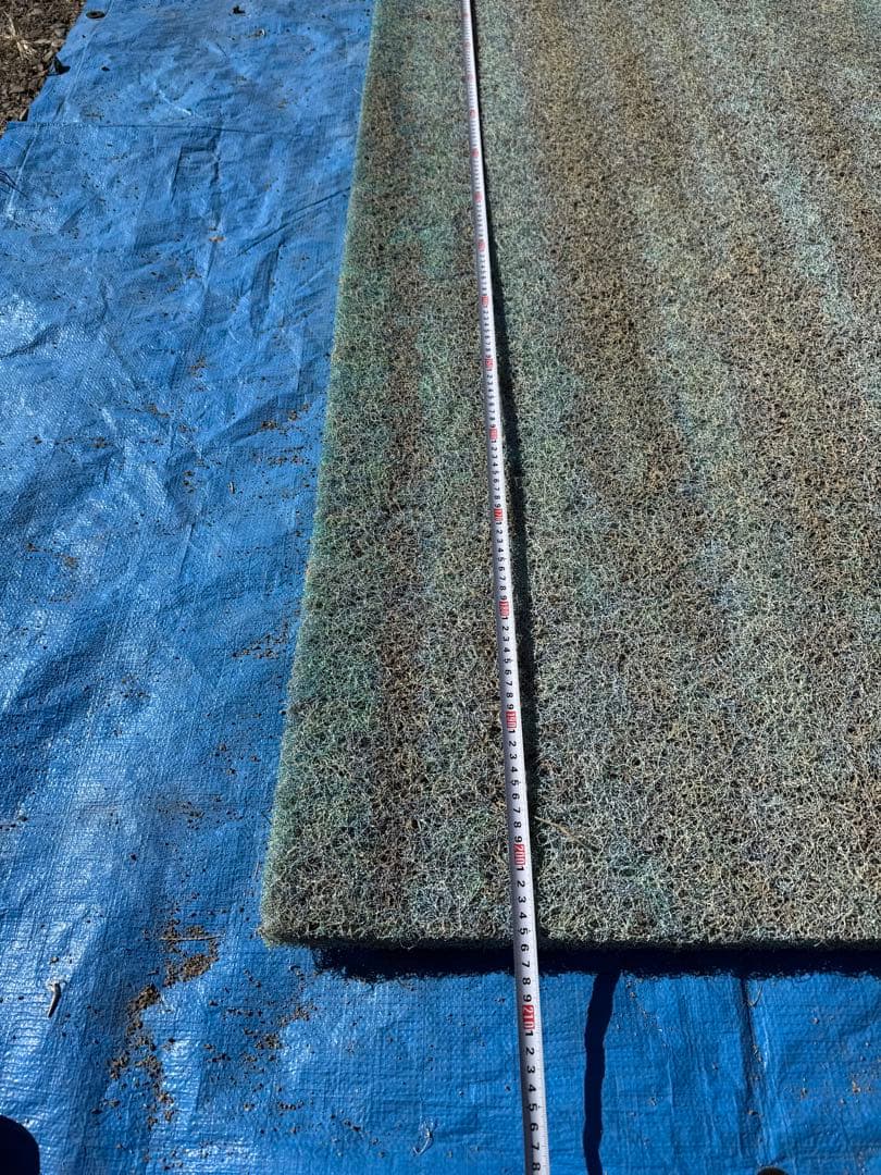 2枚セット ビニロック ろ材 全長2m 錦鯉 金魚 池 濾過層 フィルター 中古