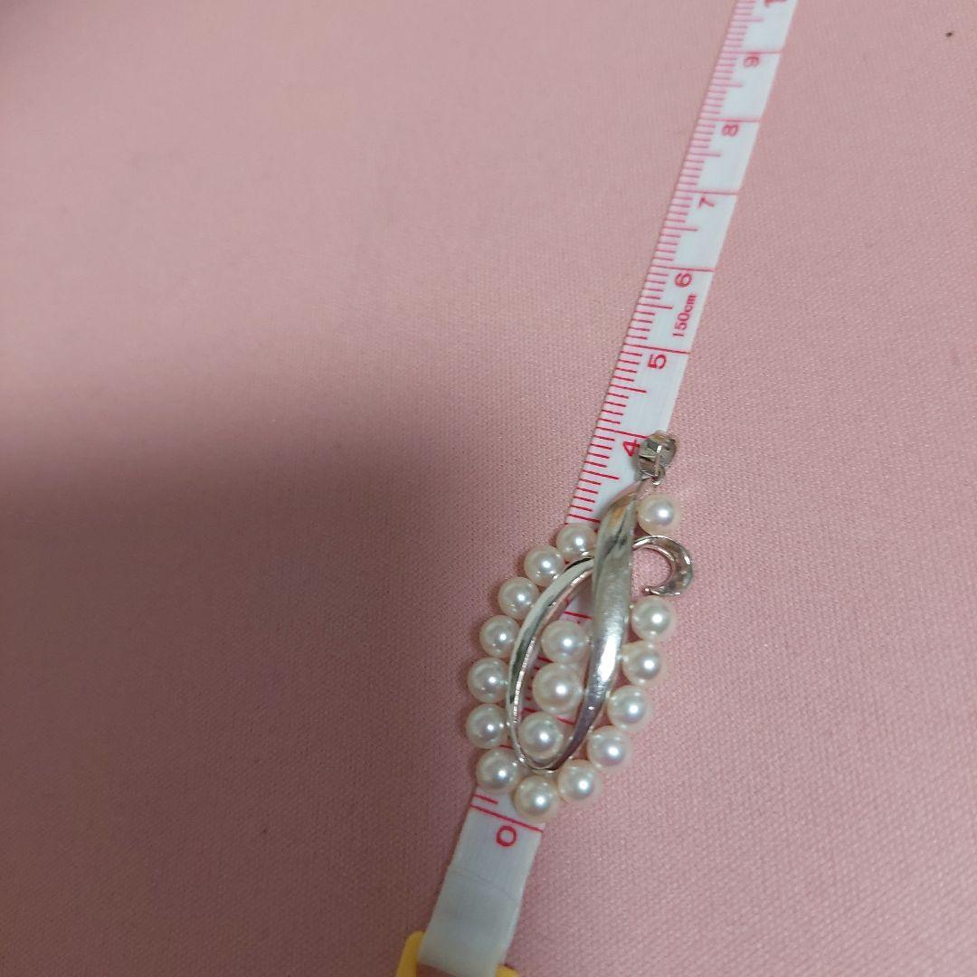 美品　ミキモト　希少ベビーパール　オーバル型ペンダントトップ　ホワイトピンク系